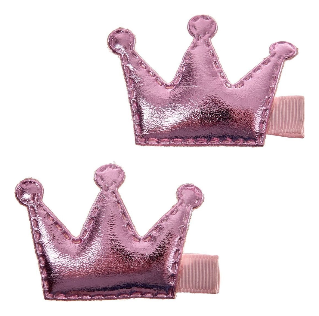 Набор заколок для волос Короны 2шт: Розовый AS 1244