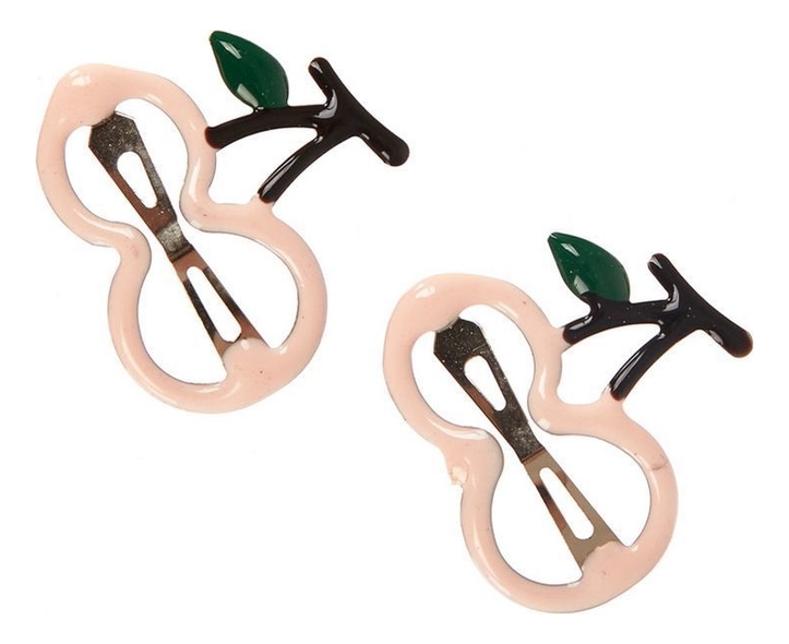 Набор заколок для волос Вишенки 2шт: Розовый AS 1064