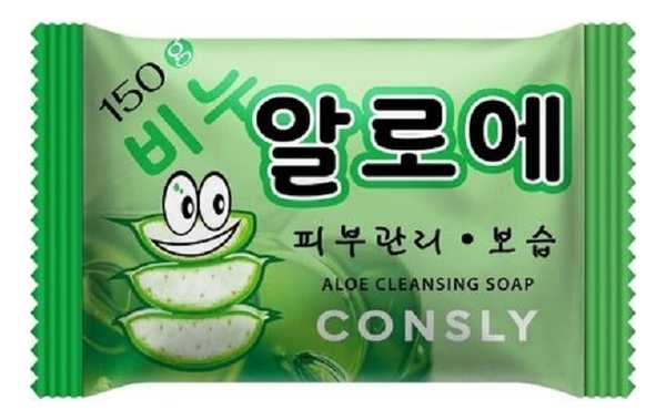 Увлажняющее мыло с экстрактом алоэ Moisturizing Aloe Cleansing Soap 150г 3w clinic мыло кусковое алоэ aloe soap 150г