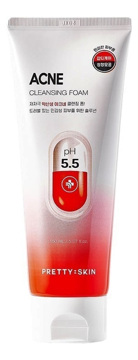 Пенка для глубокого очищения проблемной кожи лица pH 5.5 Acne Cleansing Foam 150мл