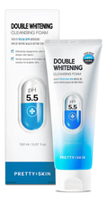 Pretty Skin Пенка для глубокого очищения кожи лица pH 5.5 Double Whitening Cleansing Foam 150мл 