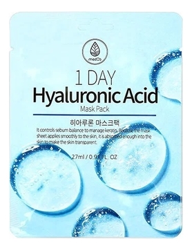 Тканевая маска для лица с гиалуроновой кислотой 1 Day Hyaluronic Acid Mask Pack 27мл