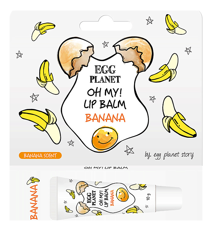 бальзам для губ egg planet oh my lip balm 10г peach Бальзам для губ Egg Planet Oh My! Lip Balm 10г: Banana