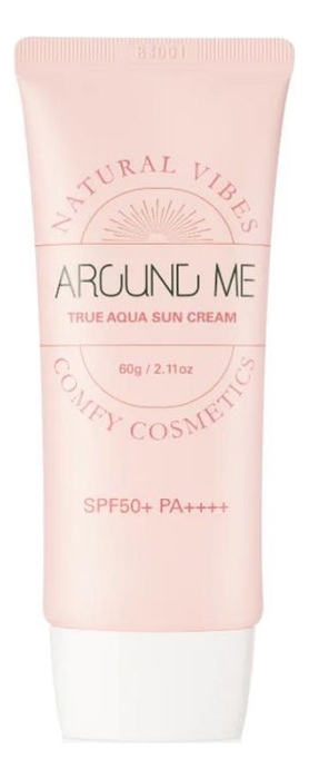 Солнцезащитный крем для лица Around Me True Aqua Sun Cream SPF50+ PA++++ 60г