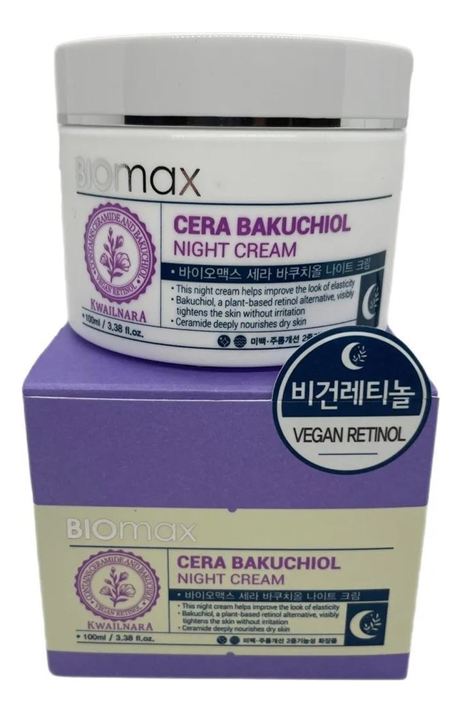 Ночной крем для лица с керамидами и экстрактом бакучиоли Kwailnara Biomax Cera Bakuchiol Night Cream 100мл