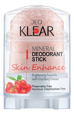 DEOKLEAR Дезодорант-кристалл для тела Skin Enhance Mineral Deodorant Stick 70г