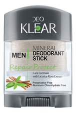DEOKLEAR Дезодорант-кристалл для тела Repair Protect Men Mineral Deodorant Stick 70г