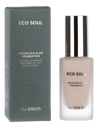 The Saem Тональная основа Eco Soul Vegan Silk Glam Foundation SPF42 PA++ 30мл