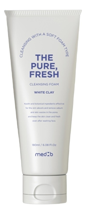 Освежающая очищающая пенка для умывания с белой глиной The Pure, Fresh Cleansing Foam White Clay 180мл