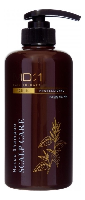 Укрепляющий шампунь для волос с травяным комплексом MD-1 Hair Therapy Hasuo Scalp Care Shampoo 500мл