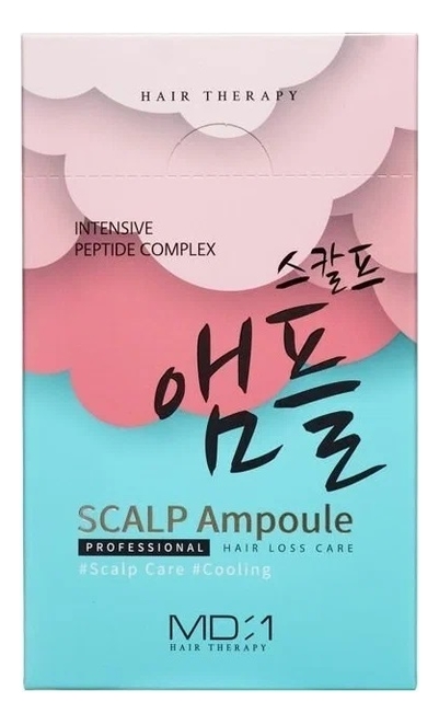 Ампульная маска для кожи головы с интенсивным пептидным комплексом MD-1 Intensive Peptide Complex Scalp Ampoule 20*10мл ампульная маска для кожи головы с интенсивным пептидным комплексом medb