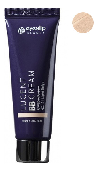 Увлажняющий BB крем для лица Lucent Cream SPF50+ PA+++ 20мл: 21 Light Beige увлажняющий bb крем для лица lucent cream spf50 pa 20мл 23 natural beige
