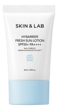 Skin & Lab Питательный солнцезащитный лосьон для сухой и чувствительной кожи Hybarrier Fresh Sun Lotion SPF50 PA+++ 50мл