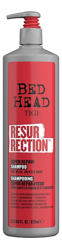 Шампунь для сильно поврежденных волос Bed Head Resurrection Super Repair Shampoo: Шампунь 970мл шампунь для сильно поврежденных волос tigi bed head resurrection shampoo 400 мл