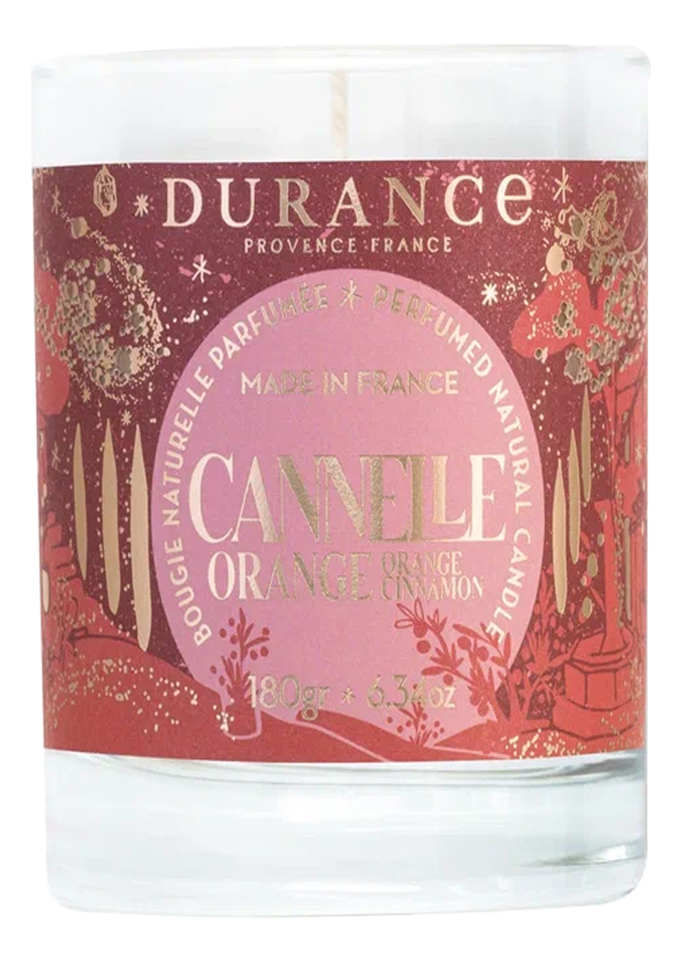 Ароматическая свеча Perfumed Natural Candle Orange Cinnamon (апельсин и корица): Свеча 180г 2023г
