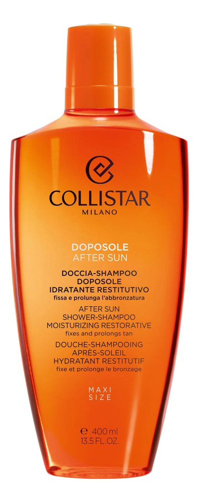 Шампунь для волос и тела после загара Doposole Doccia-Shampoo 400мл успокаивающий флюид для тела после загара fluido doposole 400мл