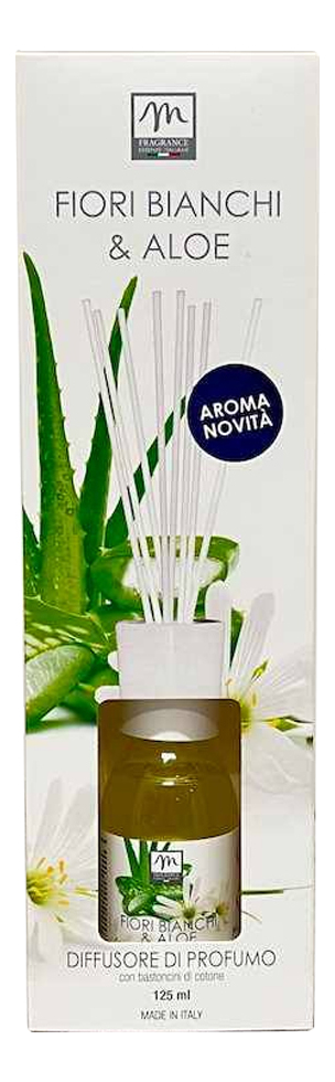 Ароматический диффузор Fiori Bianchi & Aloe (Алоэ и белые цветы): ароматический диффузор 125мл