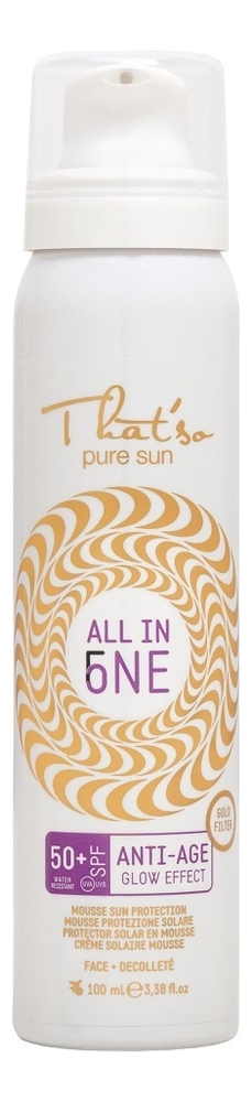 Антивозрастной солнцезащитный мусс All In One Anti-Age Mousse Sun Protection SPF50+ 100мл