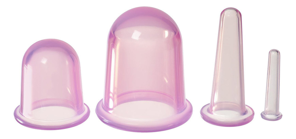 Силиконовые банки для вакуумного массажа лица и тела KZ 0919 2*2шт