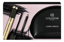 Collistar Набор для макияжа Look Unico (тушь для ресниц Volume Unico черная 13мл + карандаш для глаз Matita черный 0,8г + косметичка)