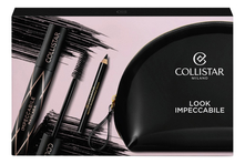 Collistar Набор для макияжа Look Impeccable (тушь для ресниц Impeccable черная 14мл + карандаш для глаз Matita 0,8г + косметичка)