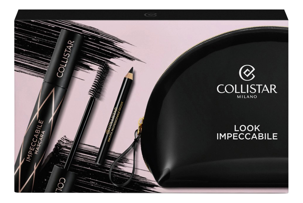 Набор для макияжа Look Impeccable (тушь для ресниц Impeccable черная 14мл + карандаш для глаз Matita 0,8г + косметичка)