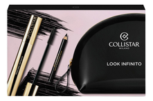 Collistar Набор для макияжа Look Infinito (тушь для ресниц Infinito черная 11мл + карандаш для глаз Matita черный 0,8г + косметичка)