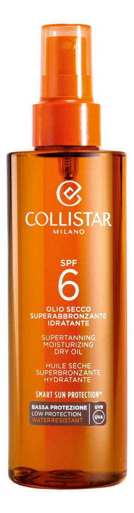 Водостойкое сухое масло для интенсивного загара Olio Secco Superbronzante Idratante SPF 6 200мл