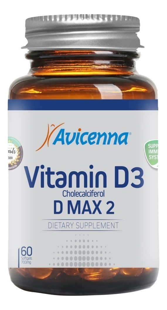 Avicenna биологическая активная добавка к пище vitamin d3 d max 2 60 ...