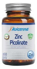 Avicenna Биологическая активная добавка к пище Zinc Picolinate 60 капсул