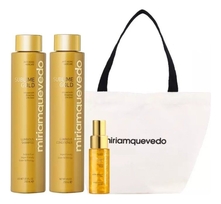 Miriam Quevedo Набор для волос Sublime Gold Hair Nutrition & Luminosity (шампунь 250мл + кондиционер 250мл + мист 30мл + сумочка)