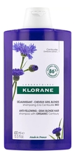 Klorane Шампунь для светлых волос с органическим экстрактом василька Anti-Yellowing Shampoo With Organic Centaury