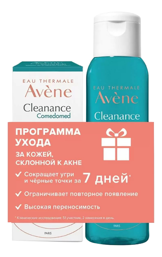 Набор для лица Cleanance (концентрат для проблемной кожи Comedomed 30мл + очищающий матирующий гель для умывания 100мл)