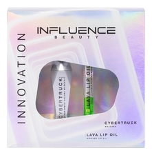Influence Beauty Набор для макияжа (тушь для ресниц Cybertruck 14мл + двухфазное масло для губ Lava Lip Oil тон 04 6мл) 