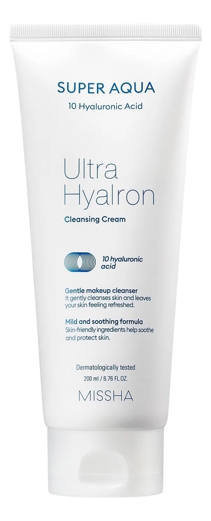 Кремовая пенка для умывания Super Aqua Ultra Hyalron Cleansing Cream 200мл