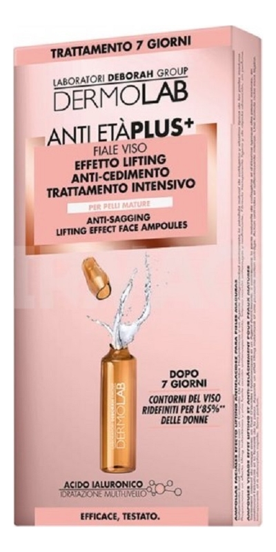 Концентрированная сыворотка для лица Лифтинг эффект и тонус кожи Dermolab Anti-Eta Plus+ Anti-Sagging Lifting Effect Face Ampoules 12,6мл