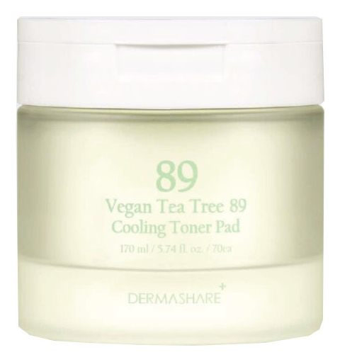 Тонизирующие пэды с экстрактом чайного дерева Vegan Tea Tree 89 Cooling Toner Pad 70шт