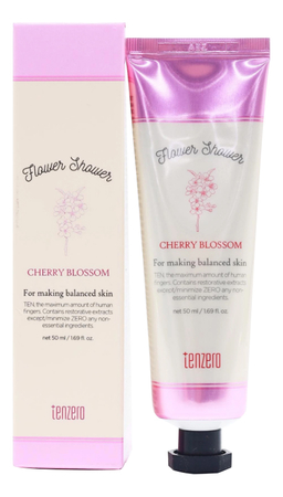 TENZERO Крем для рук и ногтей с ароматом вишни Flower Shower Hand & Nail Cream Cherry Blossom 50мл