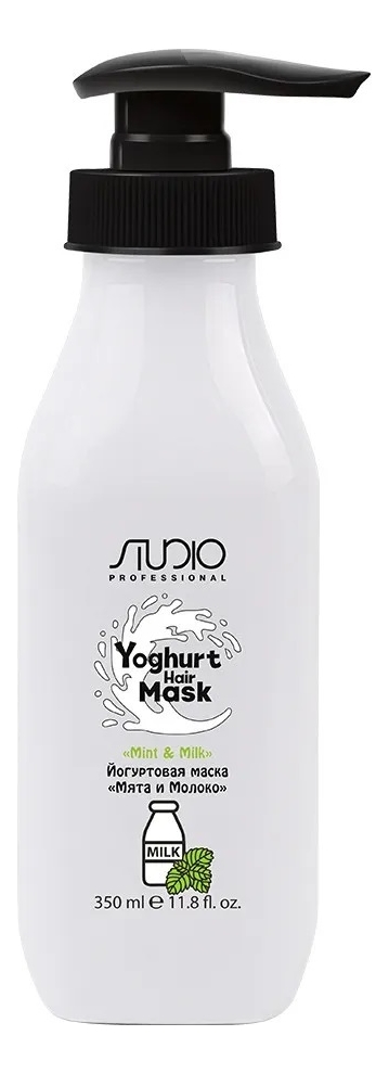 Йогуртовая маска для волос Studio Yoghyrt Hair Mask 350мл: Мята и молоко