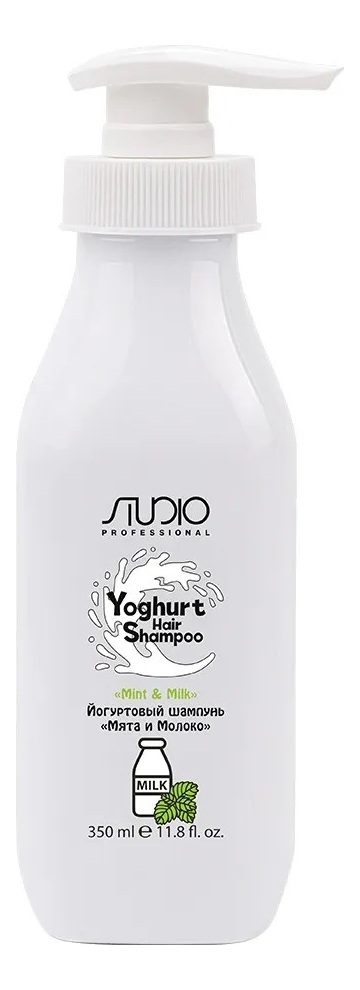 Йогуртовый шампунь для волос Studio Yoghyrt Hair Shampoo 350мл: Мята и молоко