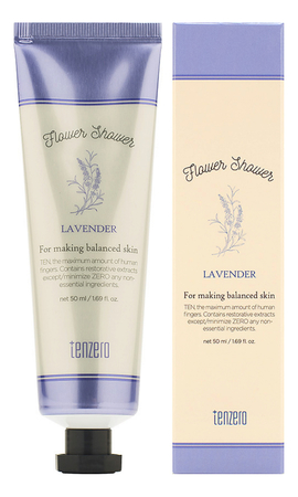 TENZERO Крем для рук и ногтей с ароматом лаванды Flower Shower Hand & Nail Cream Lavender 50мл