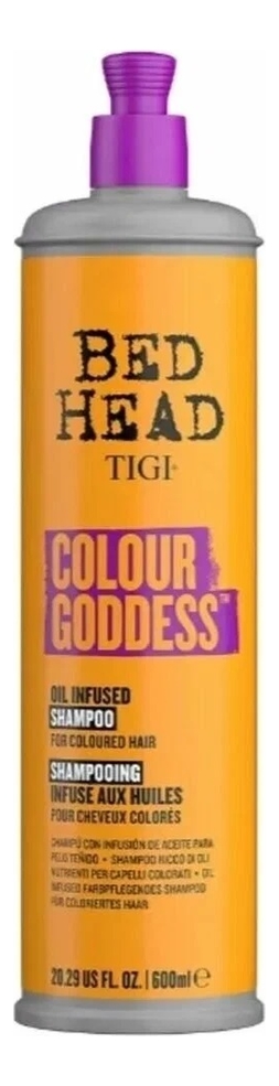 Шампунь для волос Bed Head Colour Goddess Oil Infused Shampoo: Шампунь 600мл шампунь для волос bed head colour goddess oil infused shampoo шампунь 750мл