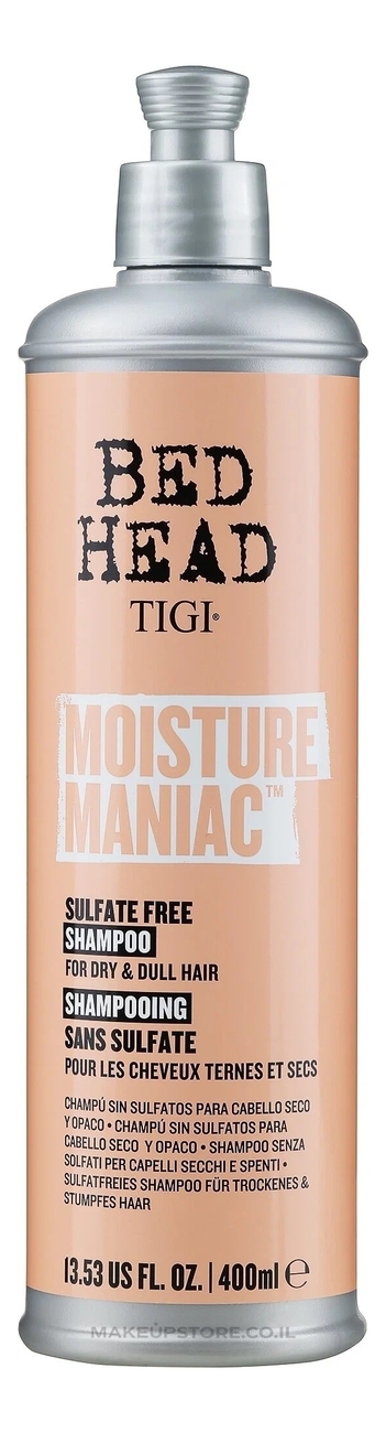 

Бессульфатный шампунь для увлажнения волос Bed Head Moisture Maniac Shampoo: Шампунь 400мл, Бессульфатный шампунь для увлажнения волос Bed Head Moisture Maniac Shampoo
