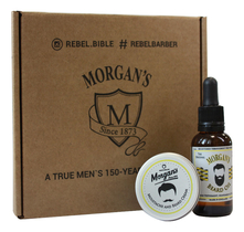 Morgan's Pomade Набор (масло для бороды Beard Oil 30мл + крем для бороды и усов Moustache And Beard Cream 30мл)