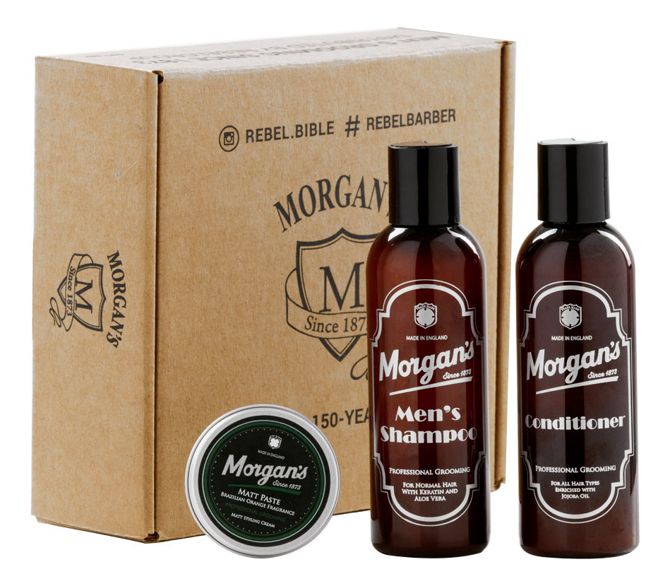

Набор для волос (шампунь Mens Shampoo 100мл + кондиционер Conditioner 100мл + матовая паста для укладки Matt Paste 30мл)