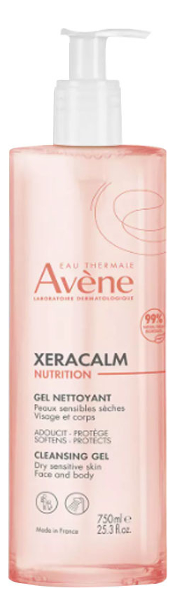 Легкий питательный очищающий гель для лица и тела Xeracalm Nutrition Gel Nettoyant: Гель 750мл