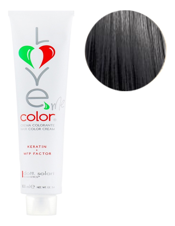 Крем-краска для волос Love Me Color Cream 100мл: 4.11 Краска для волос каштан насыщенный пепельный