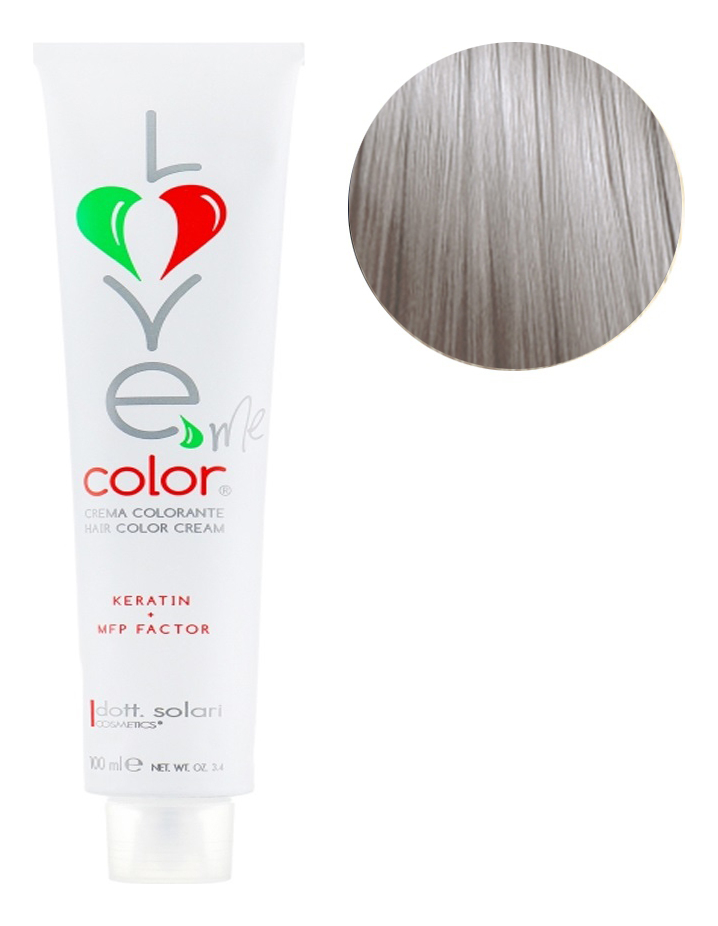 Крем-краска для волос Love Me Color Cream 100мл: 9.11 Ультра-светлый блондин насыщенно пепельный