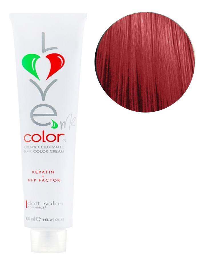Крем-краска для волос Love Me Color Cream 100мл: 5.66 Светлый каштан насыщенный красный
