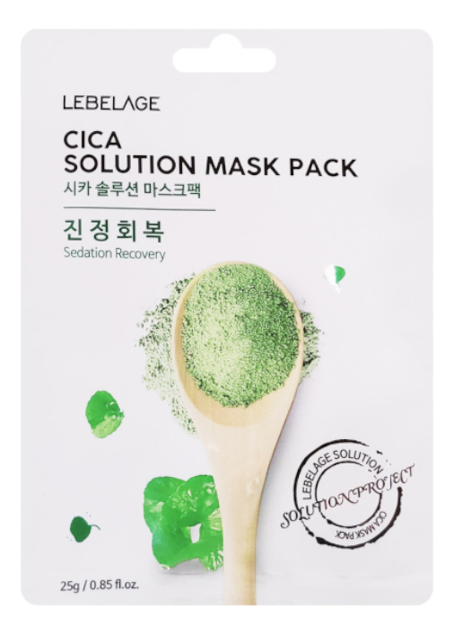 Тканевая маска для лица с экстрактом центеллы азиатской Cica Solution Mask Pack 25г тканевая маска для лица с экстрактом центеллы азиатской cica premium vital mask pack 25г